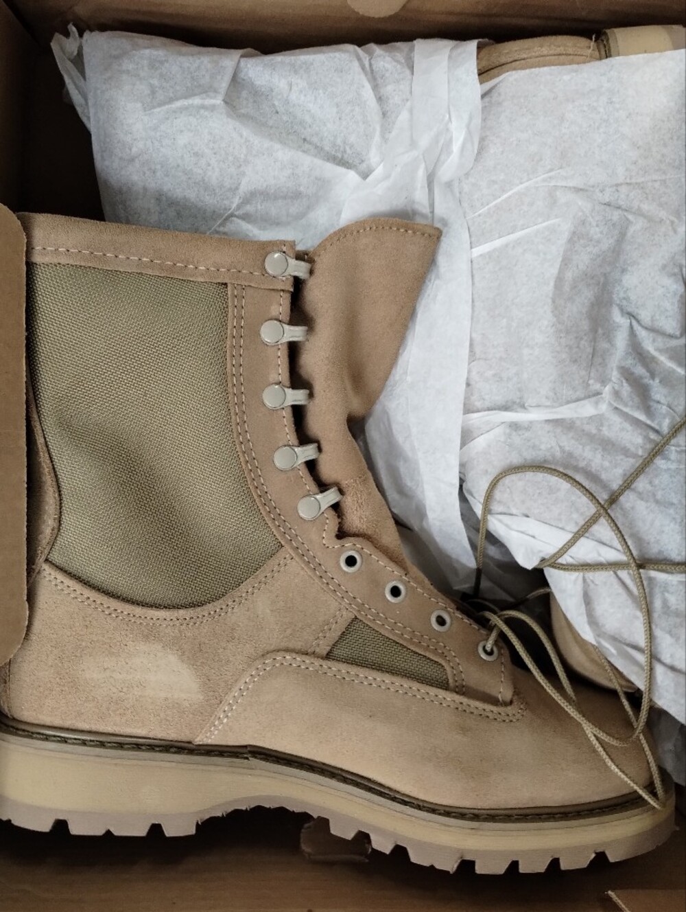 Bates Temperate Weather Tactical Combat Boots Mens 9 Extra Wide Tan NEW IN BOX